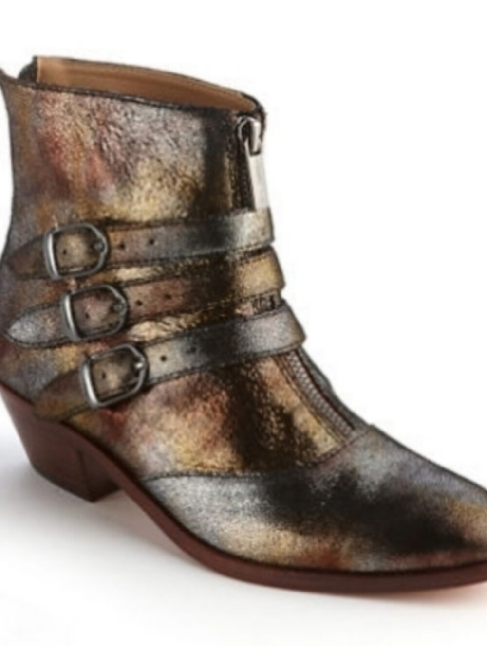 EUC Modern Vice Jasper Buckle Boot in Metallic Bronze